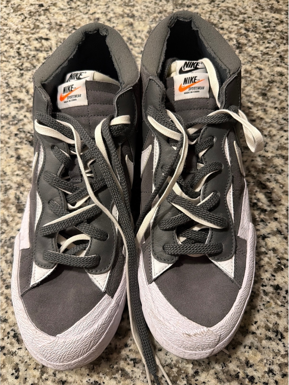 Nike Sportswear Gray and White Men's Sneakers